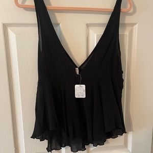 Free people Black tank top NWT